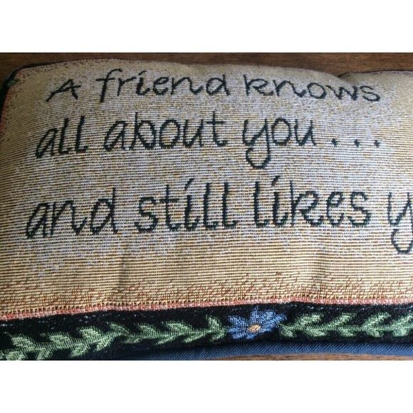 Manual Woodworkers and Weavers A Friend Knows pillow made in USA Throw Pillow - Picture 3 of 5